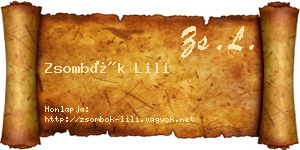 Zsombók Lili névjegykártya